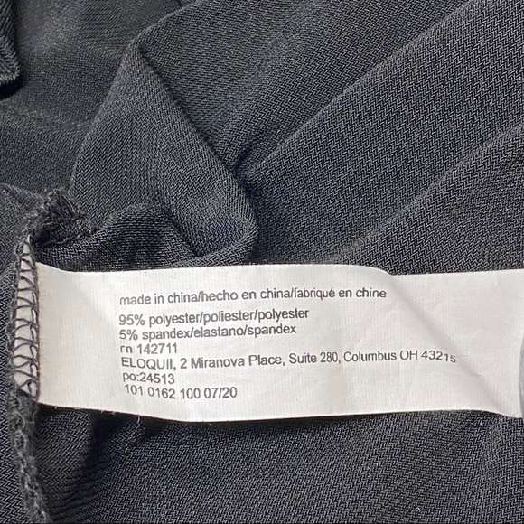 Eloquii Black V Neck 3/4 Sleeve Top Size 18/20 - Picture 8 of 9